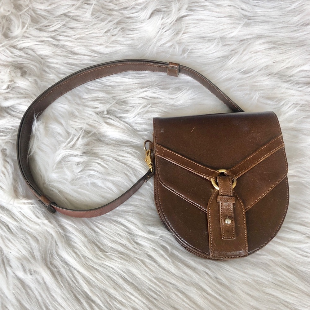 Worth | Worth Collection Brown Leather Harness Belt Bag Fanny Pack